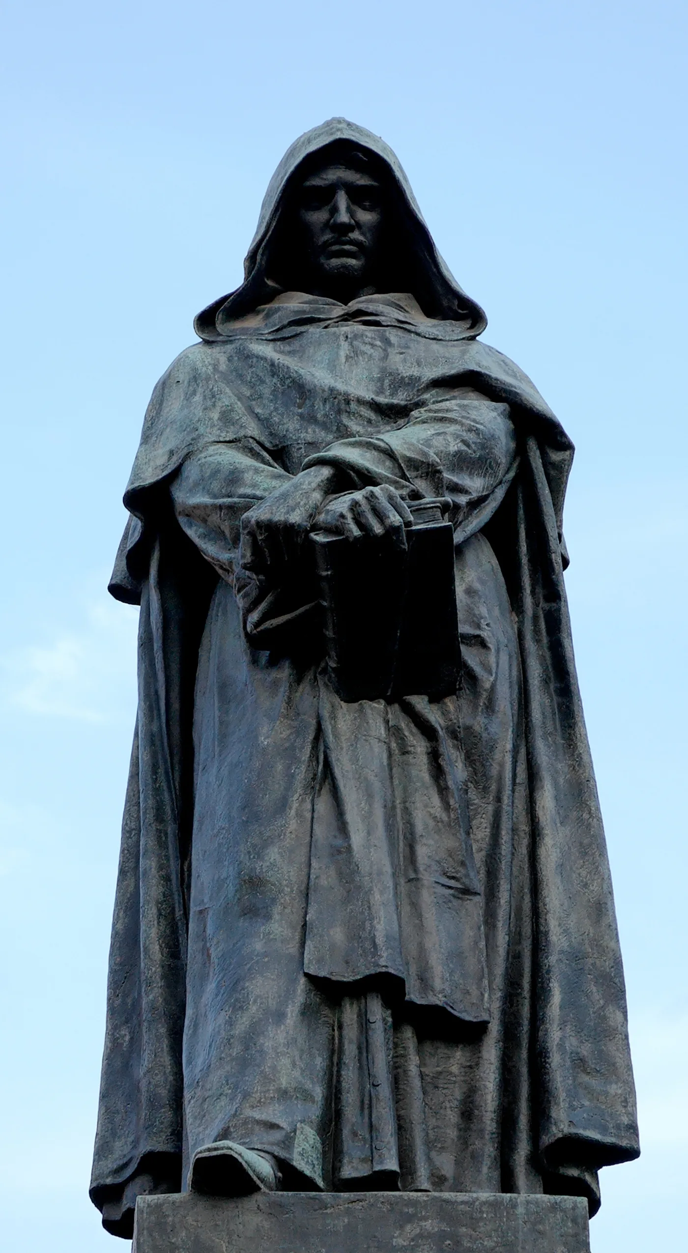 The monument to Giordano Bruno in Rome's Campo de' Fiori, where he was burned in February 1600